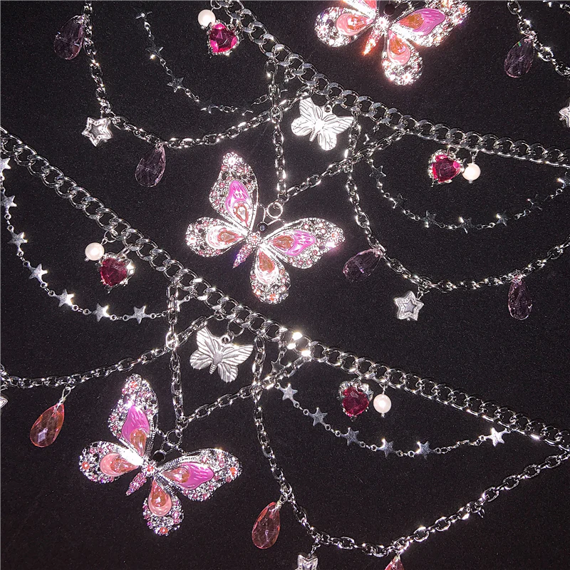 Butterfly Beaded waist chain/necklace HA2527 - Image 6