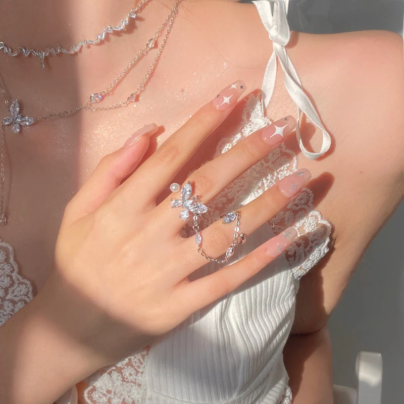 Butterfly Diamond Necklace Ring   HA0722 - Image 4