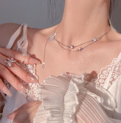 Butterfly Diamond Necklace Ring   HA0722 - Image 9