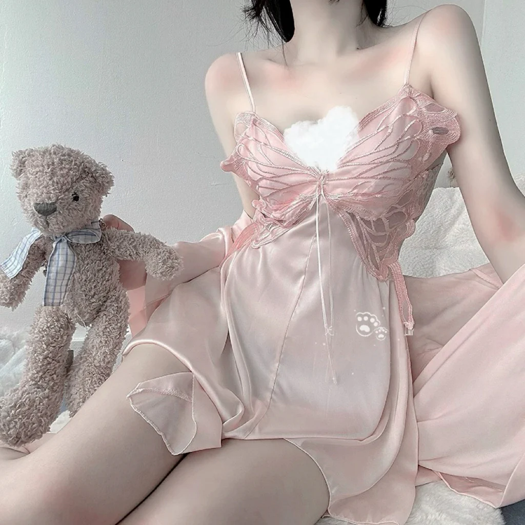 Butterfly ice silk dress (two-piece set) HA2513 - Image 3