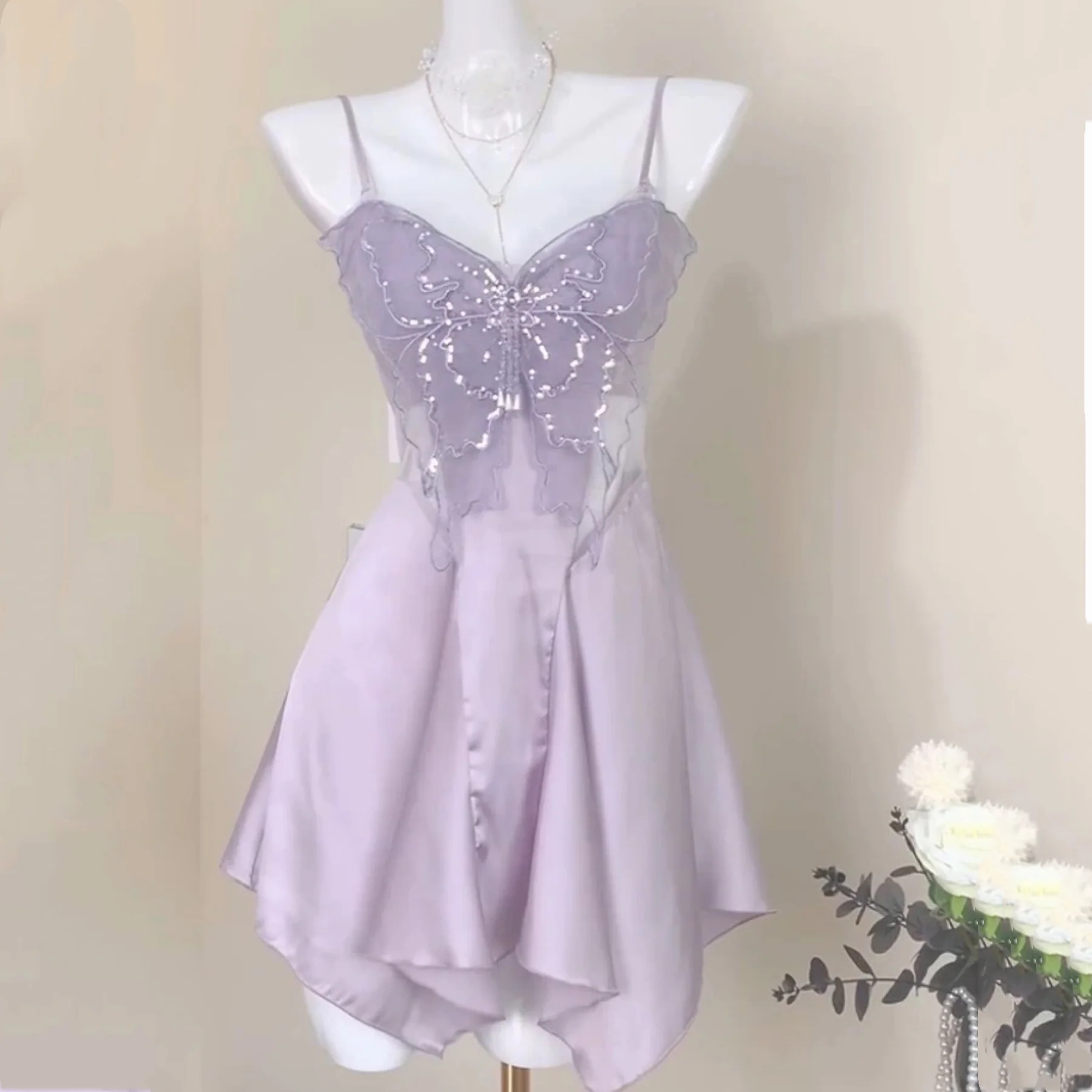 Butterfly lace dress dress HA2646 - Image 7