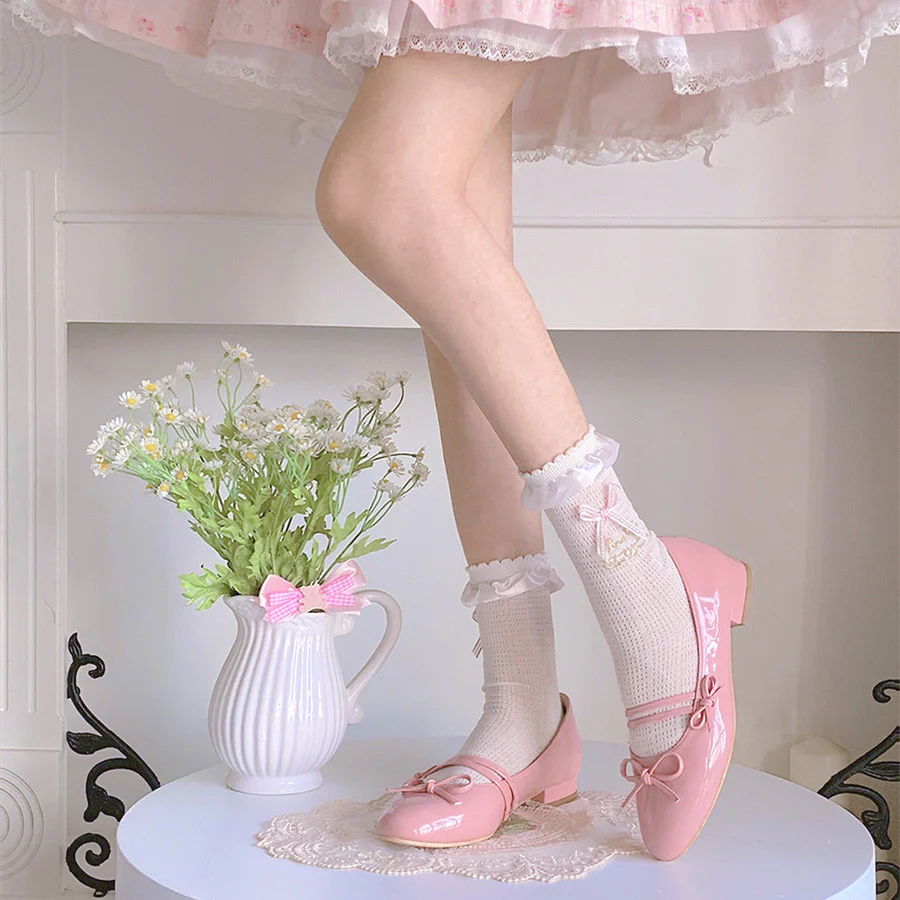 Butterfly Sweet Cotton Socks    HA0796 - Image 3