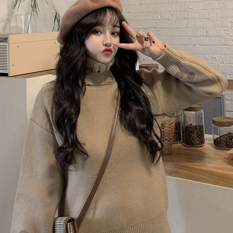Cartoon embroidery soft girl sweater  HA1491 - Image 2
