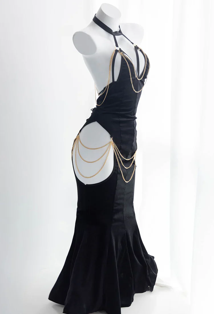Chain Fishtail Dress HA2467 - Image 2