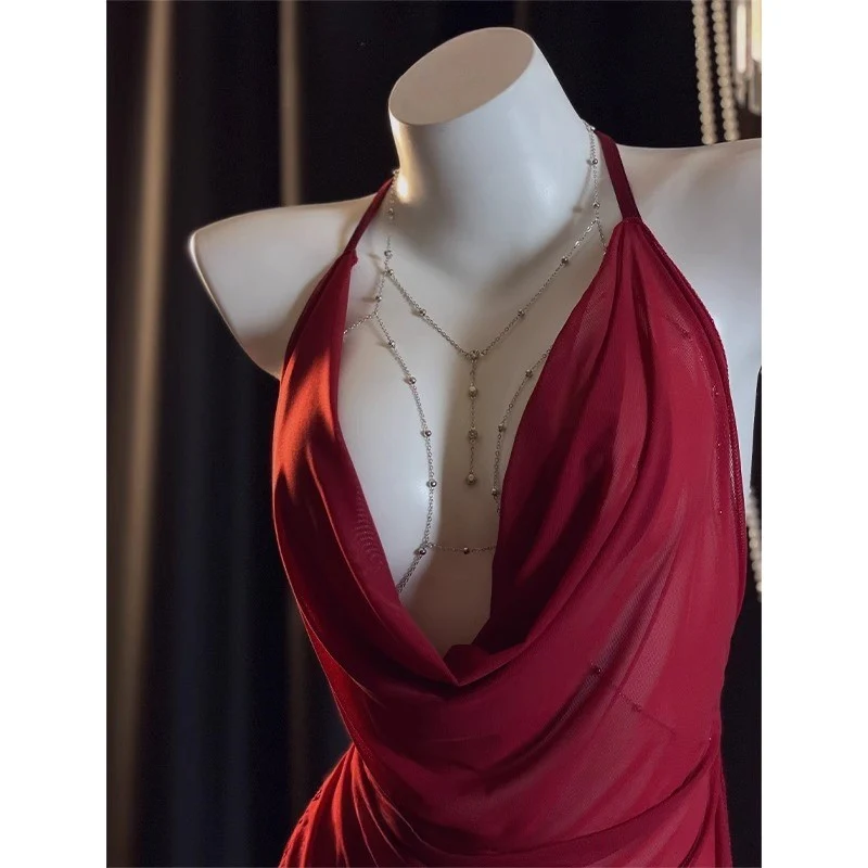 chain lace dress HA2958 - Image 2
