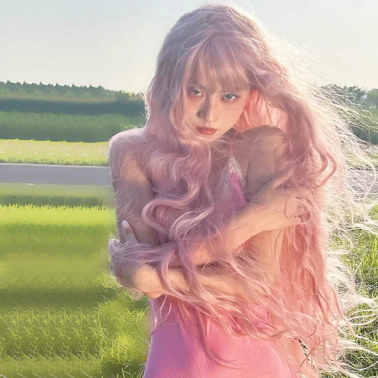 Cherry Blossom Powder 1M Long Wig HA0991 - Image 3