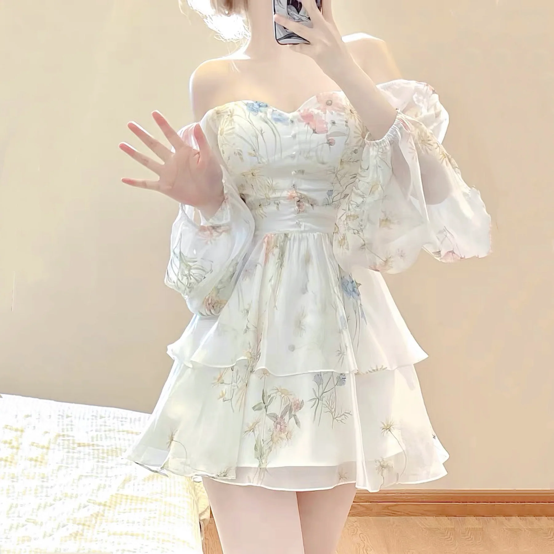 Chic floral dress HA2277 - Image 2