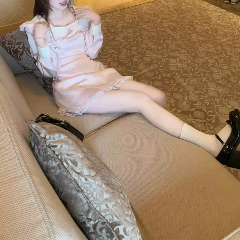 Chic pink waist dress HA2345 - Image 4