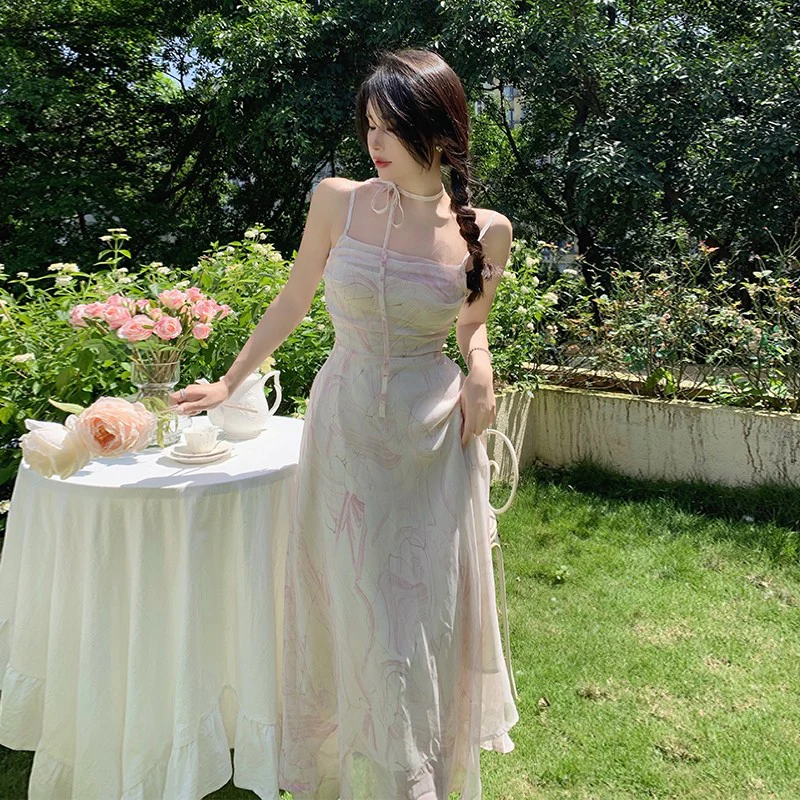 Chiffon Floral Slip Dress   HA1582 - Image 3