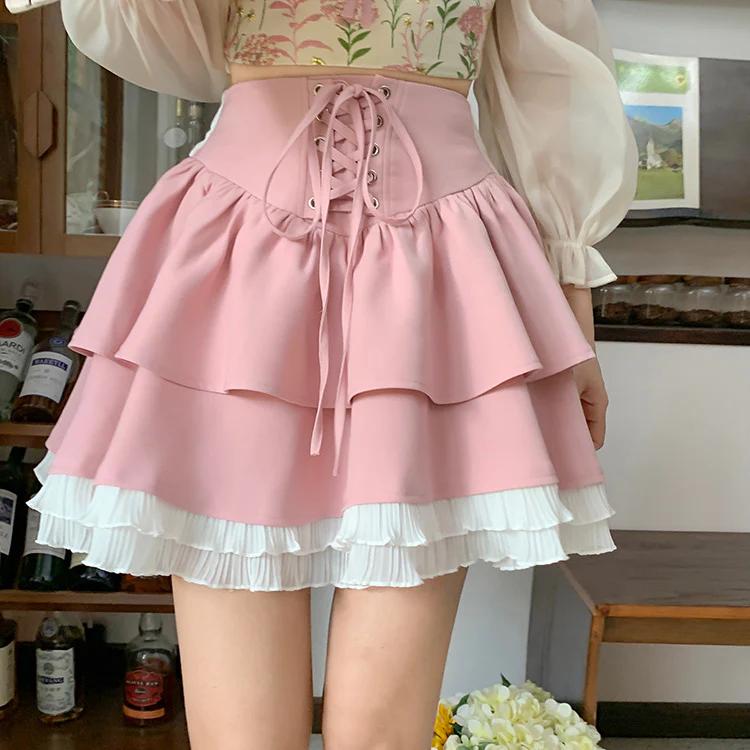 Chiffon Shirt A-Line Cake Skirt HA1105