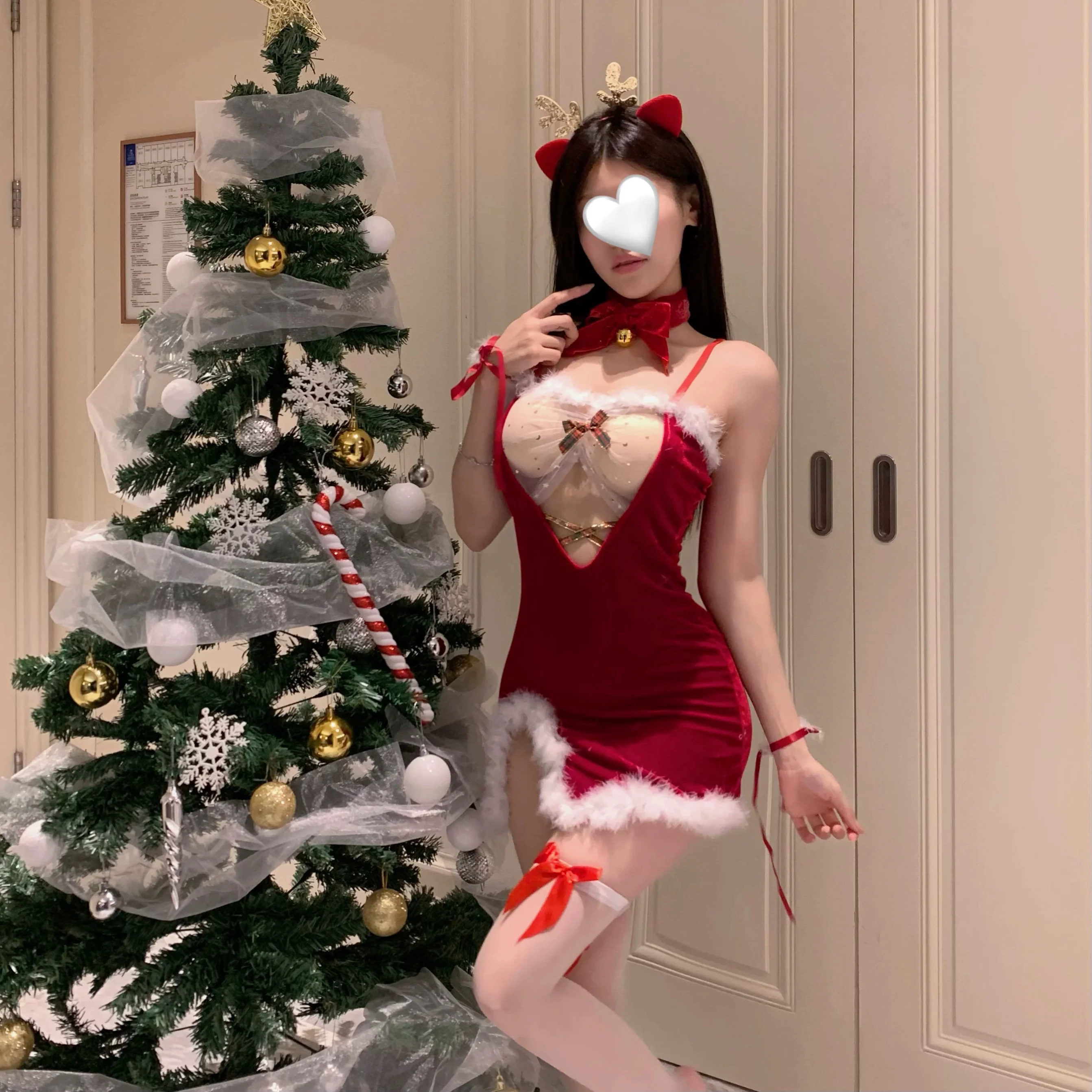 Christmas mesh dress HA2734 - Image 6