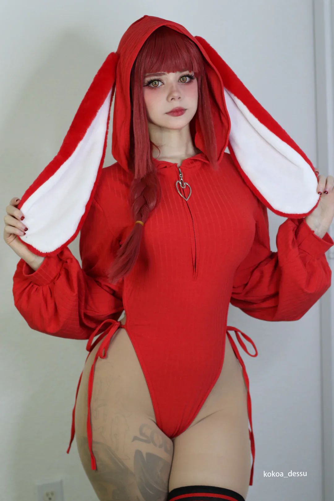 Christmas Red bunny ear Bodysuit  SD83 - Image 4