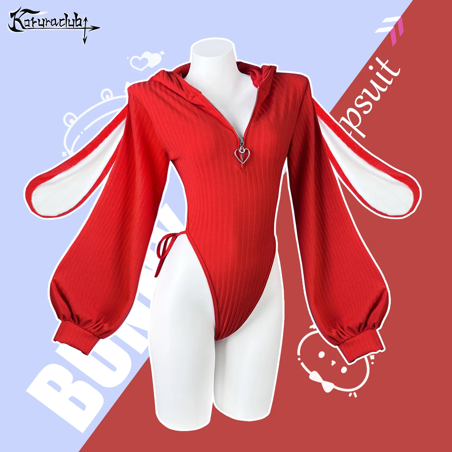 Christmas Red bunny ear Bodysuit  SD83 - Image 5