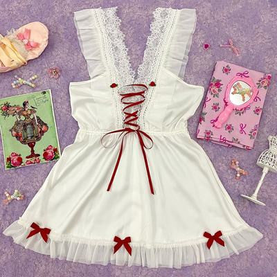 Chunyu Burgundy Strap Dress HA0511