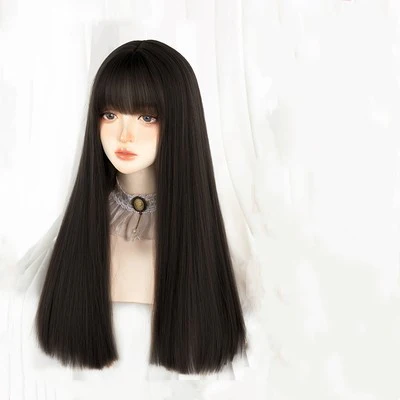 Comic black long straight wig   HA1238 - Image 2