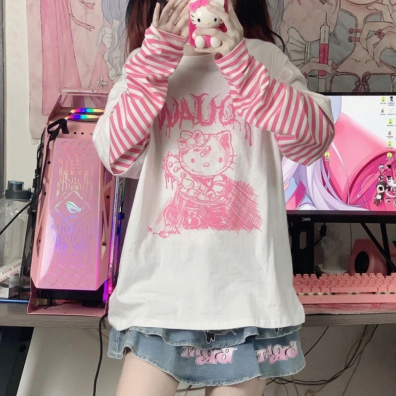 Comic Stripe Long Sleeve Top  HA1293 - Image 5