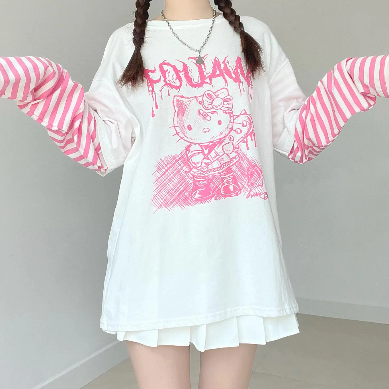 Comic Stripe Long Sleeve Top  HA1293 - Image 6