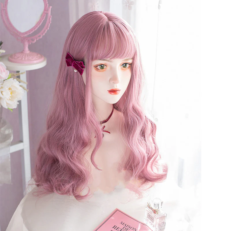 Coral peach pink purple wig  HA0064 - Image 2