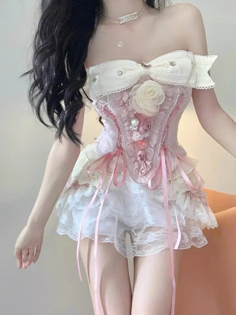 Corset lace suit HA0983 - Image 4