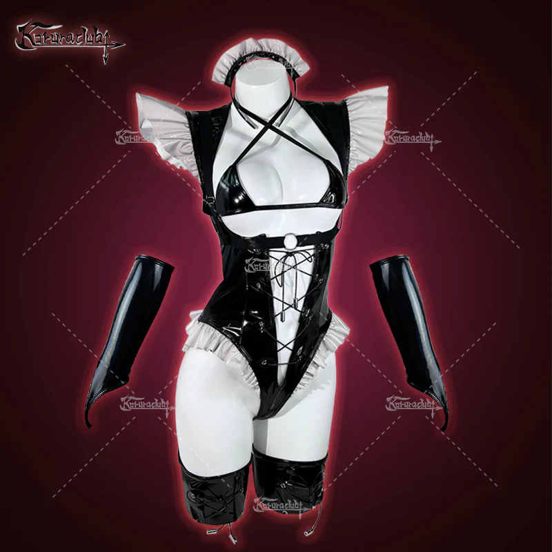 Cosplay Bar Maiden Maid Lingerie（5-Piece Set）HA2896 - Image 7