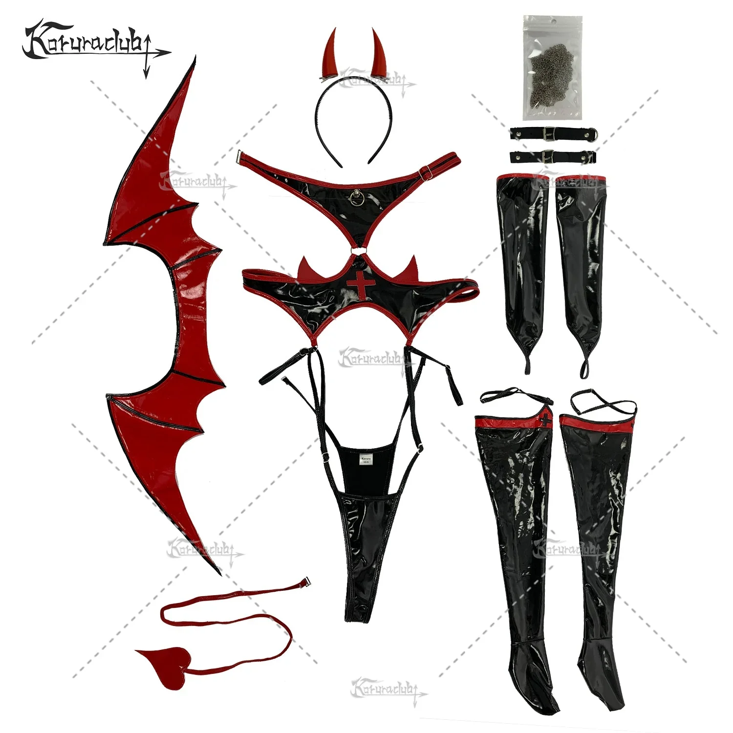 Cosplay Devil Nurse Succubus Lingerie（8-Piece Set）KO17 - Image 10