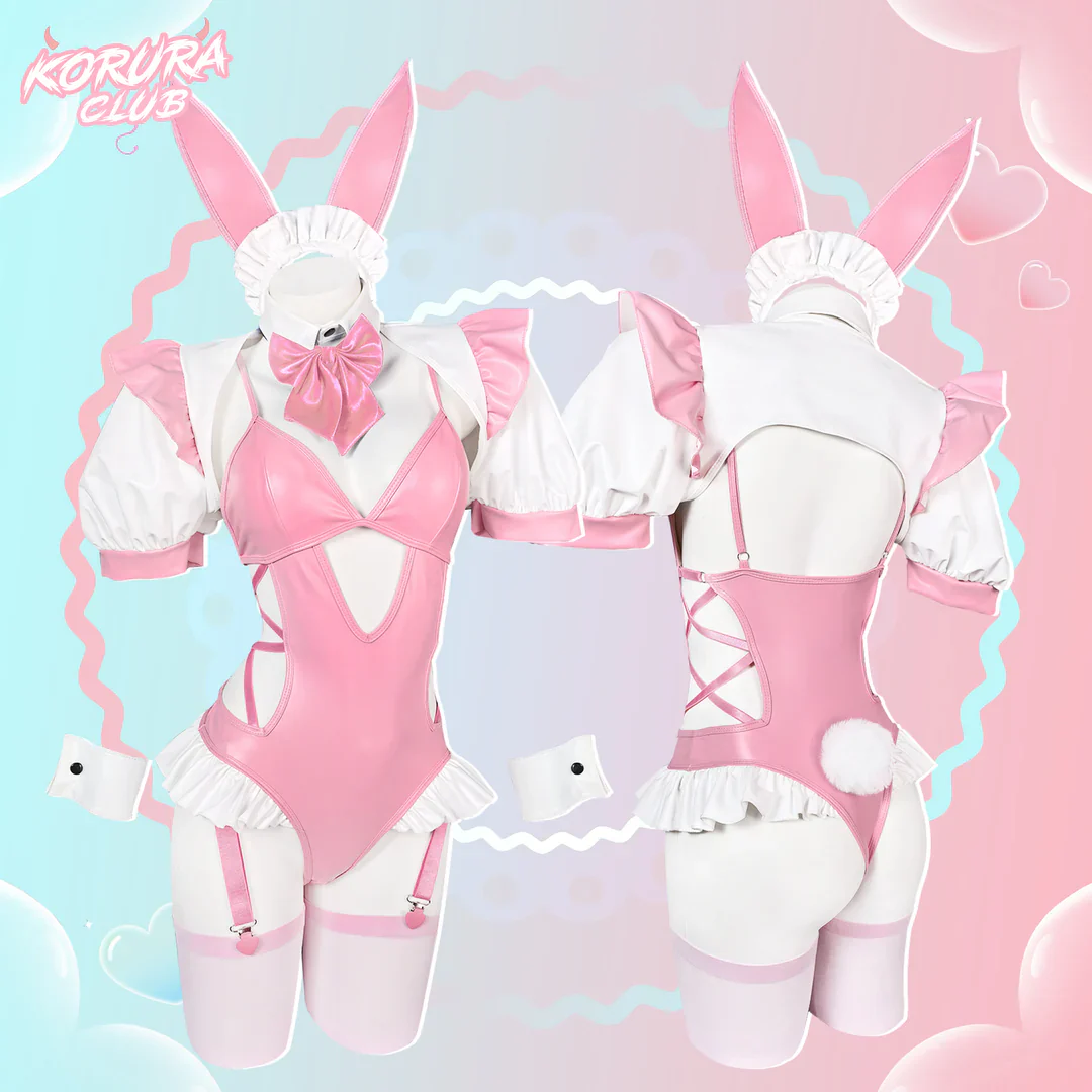 Cosplay Pink Bunny Maid Lingerie KO137 - Image 3