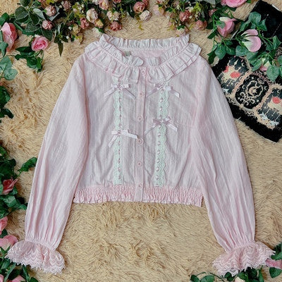 Cotton delicate ruffled lolita top HA0772 - Image 2