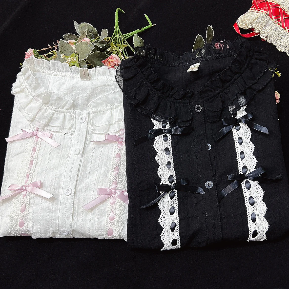 Cotton delicate ruffled lolita top HA0772 - Image 3