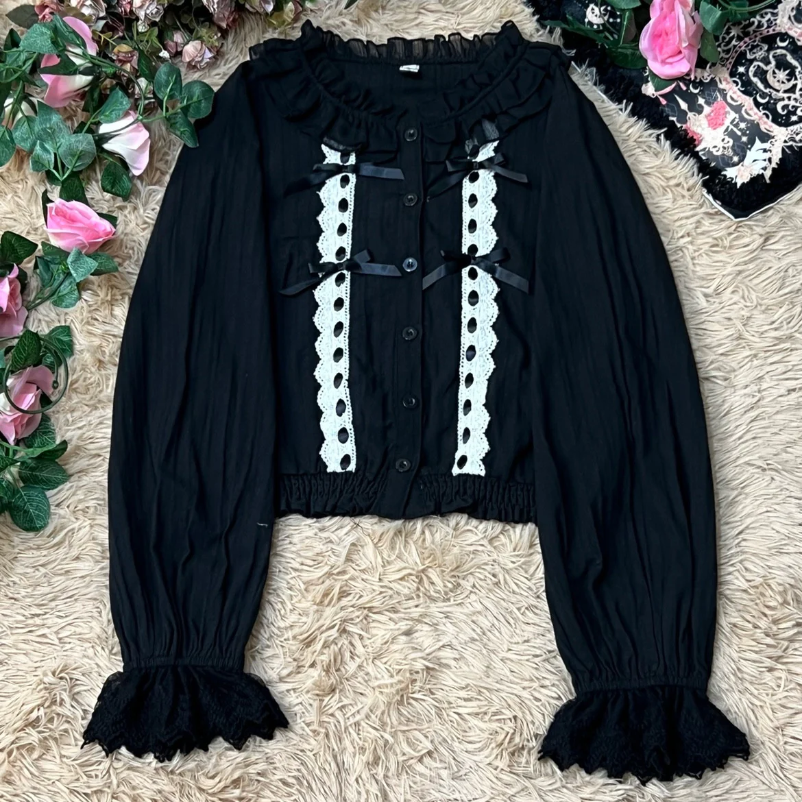 Cotton delicate ruffled lolita top HA0772 - Image 4