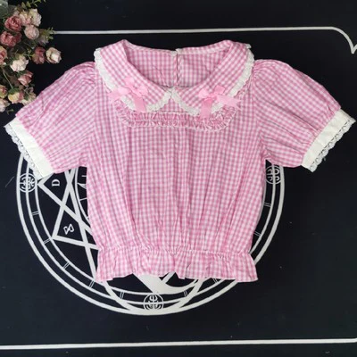 Cotton Doll Collar Bow Short Sleeves   HA0499 - Image 5
