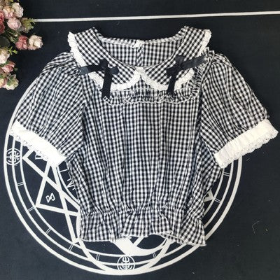 Cotton Doll Collar Bow Short Sleeves   HA0499 - Image 6