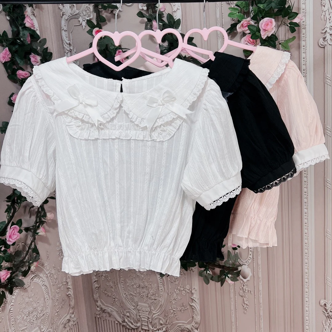 Cotton Doll Collar Bow Short Sleeves   HA0499 - Image 8