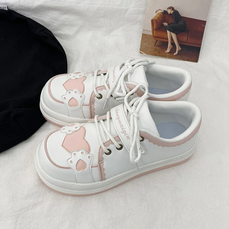 Cream platform white shoes  HA0566 - Image 4