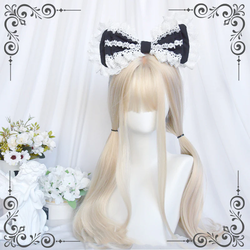 Creamy Off-White Long Curly Hair HA0583 - Image 5