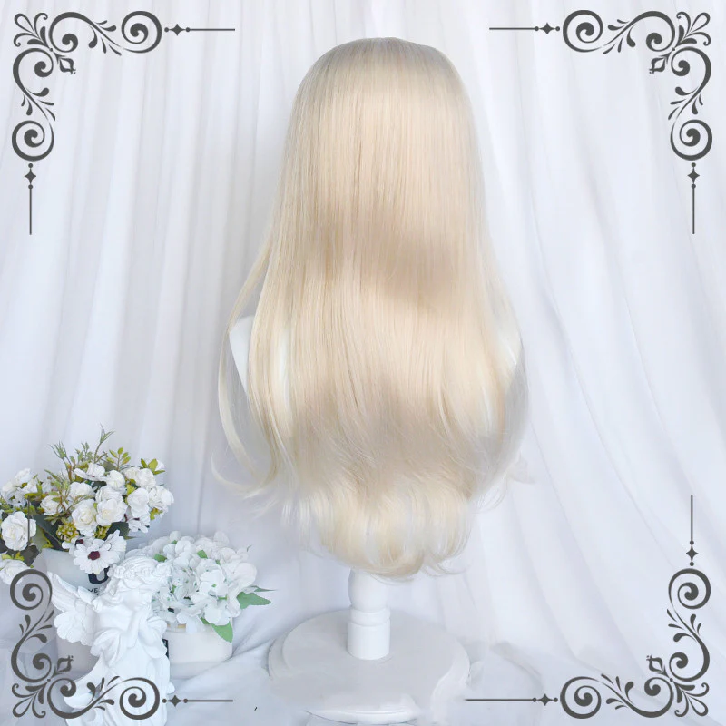 Creamy Off-White Long Curly Hair HA0583 - Image 6