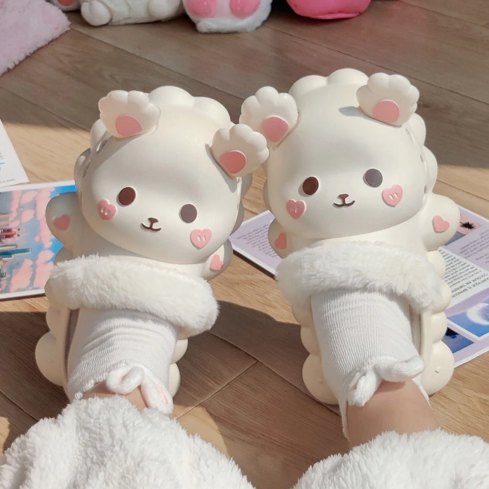 Creative Plush Rabbit Cotton Slippers  HA1160 - Image 3