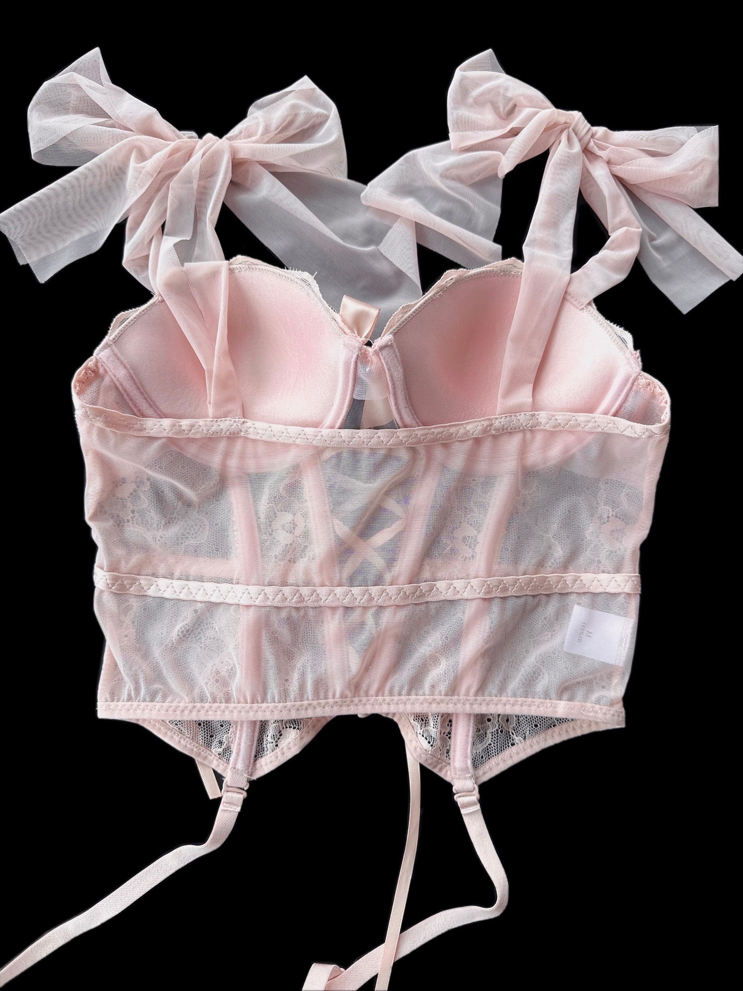 Cross tie bow corset underwear set   HA1817 - Image 4