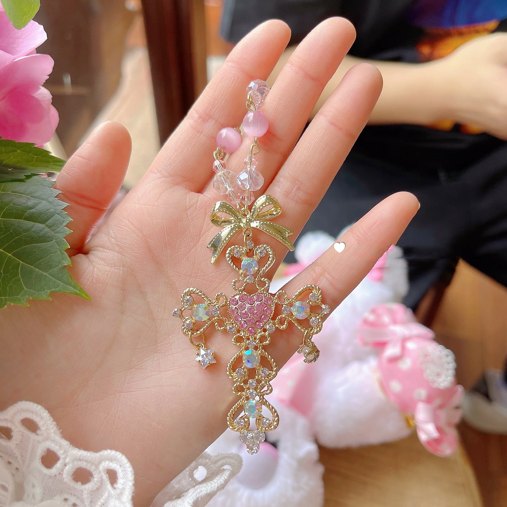 Crystal cross necklace  HA1589 - Image 3