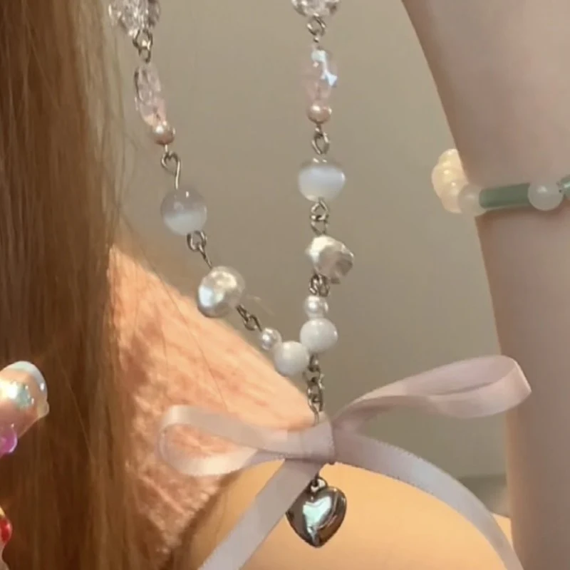 Crystal Star Pearl Necklace HA1821 - Image 4