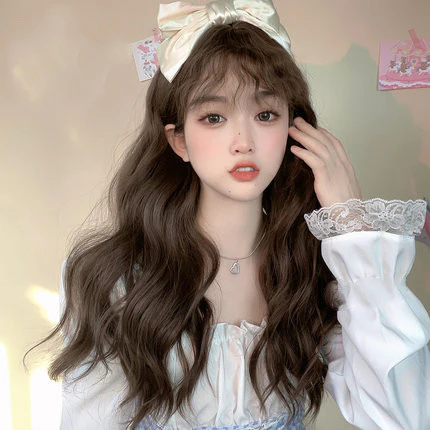 Curly bangs wig fluffy long curly hair HA0883 - Image 2