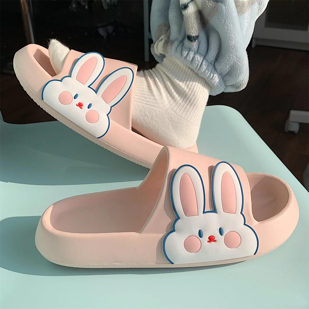 Cute and soft bunny slippers HA1338 - Image 2