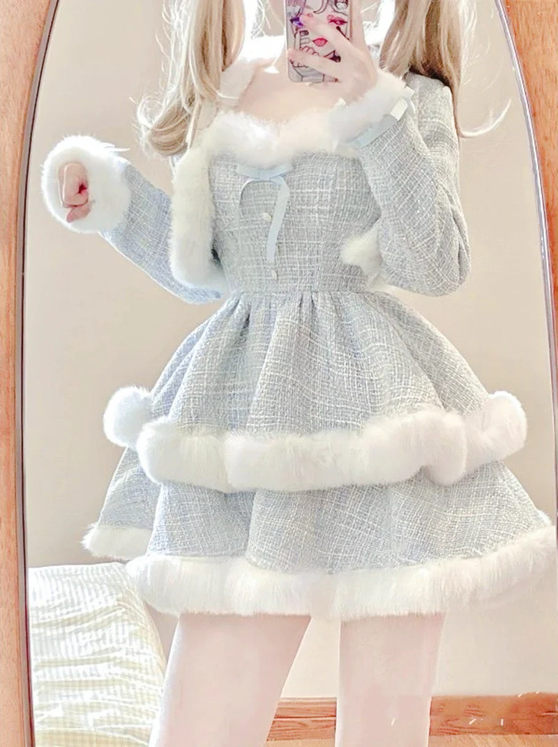 Cute and sweet blue suit HA2278 - Image 4