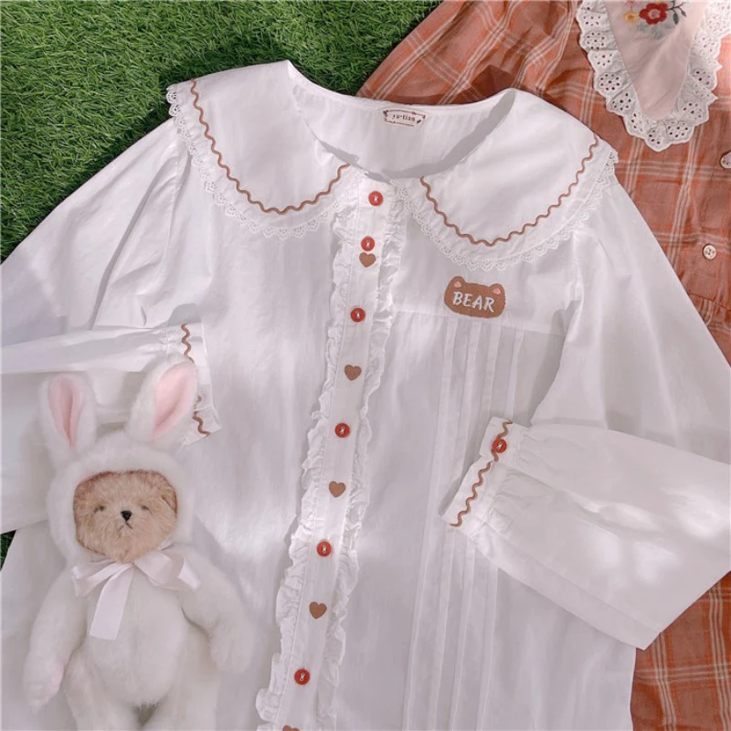 Cute Bear Embroidered Top   HA1749 - Image 3