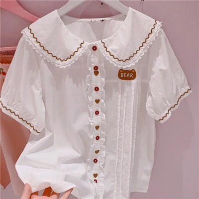 Cute Bear Embroidered Top   HA1749 - Image 5