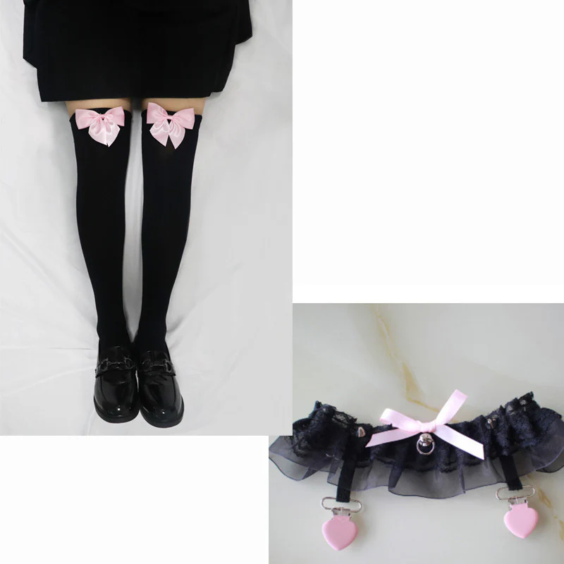 Cute bow knee socks   HA0676 - Image 4