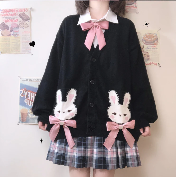 Cute bunny sweet loose cardigan  HA0513 - Image 2