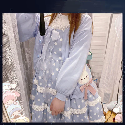 Cute bunny sweet loose cardigan  HA0513 - Image 4