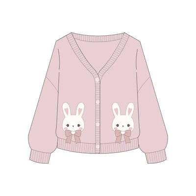 Cute bunny sweet loose cardigan  HA0513 - Image 7