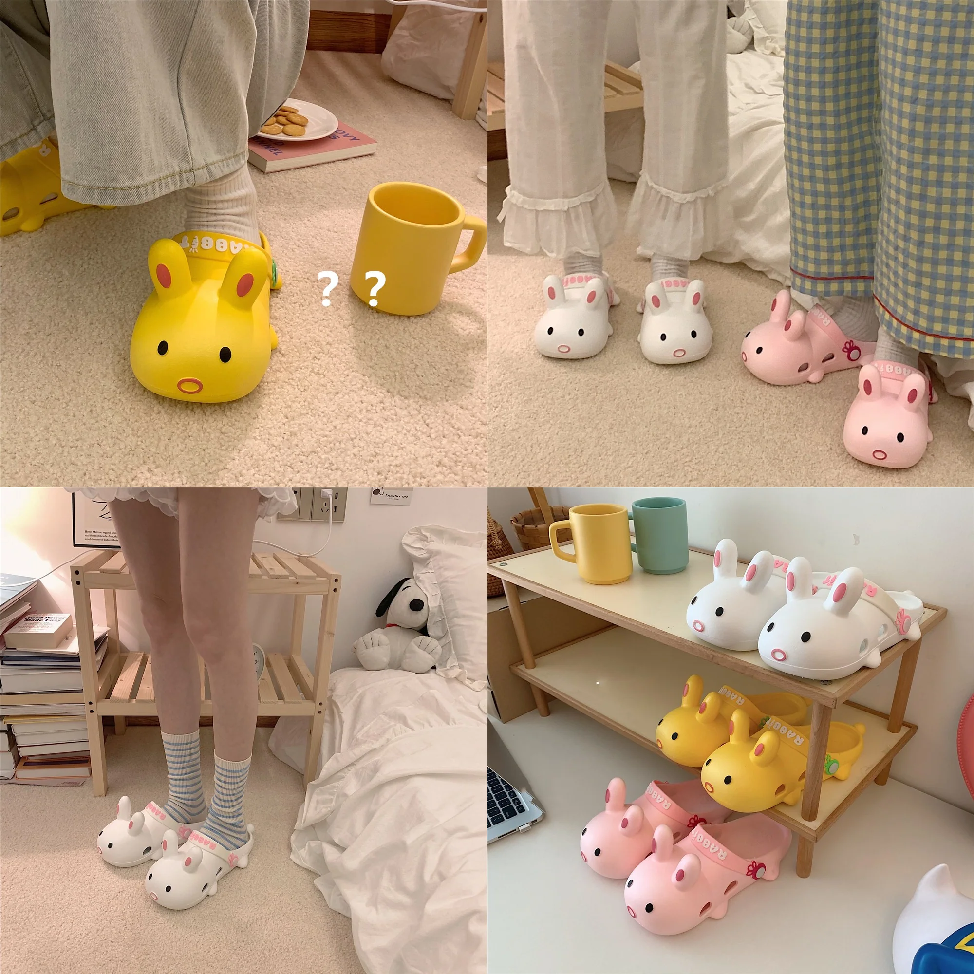 Cute Cartoon Rabbit Hole Shoes HA1339 - Image 3