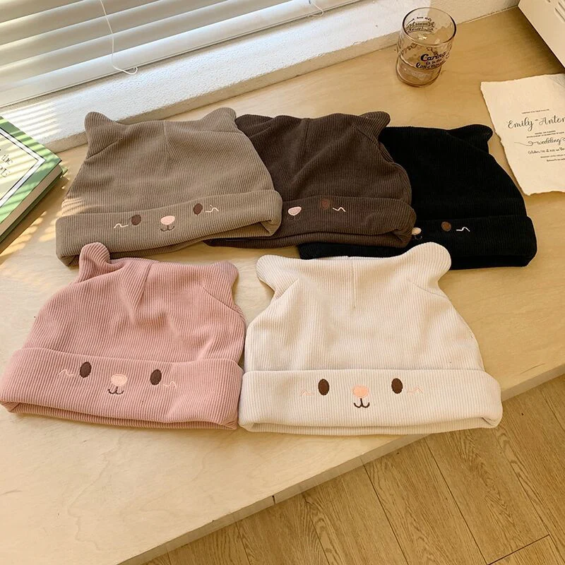 Cute cat ears soft knitted hat  HA1169 - Image 5